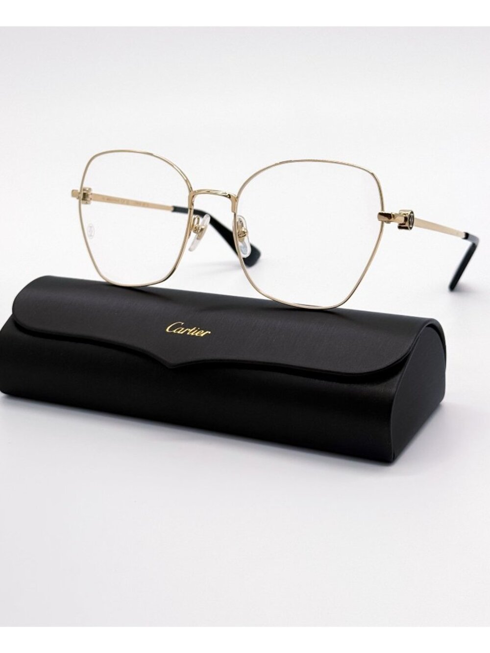 New Cartier CT0413O 001 Gold Women Eyeglasses Authenitc